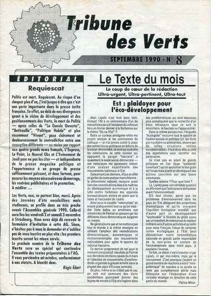 Tribune des Verts n°8 (1990)