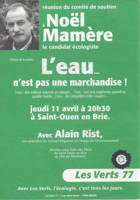 L’eau… n’est pas une marchandise ! (présidentielle 2002)