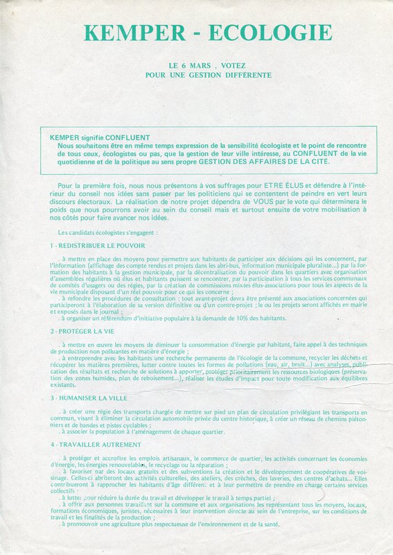 Kemper – Ecologie (municipales 1983)