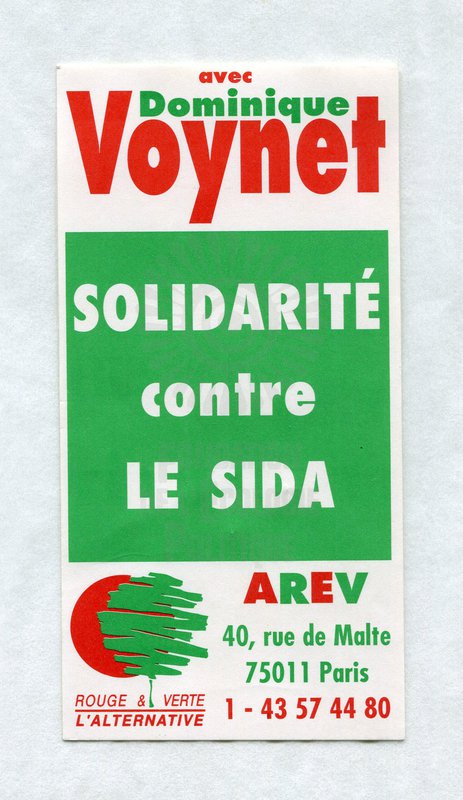 SOLIDARITÉ contre LE SIDA (présidentielle 1995)