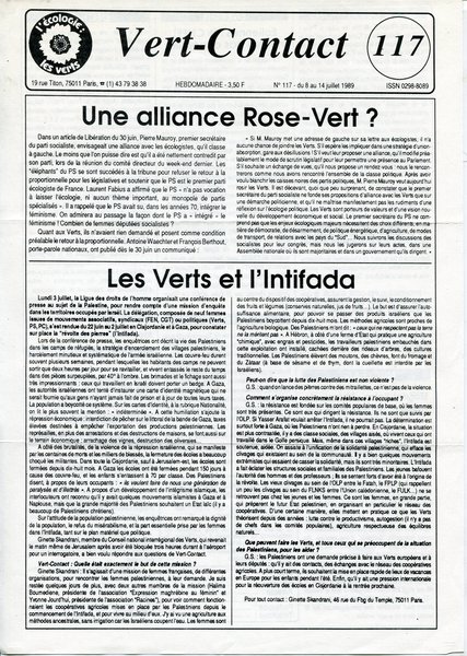 Vert Contact n°117 (1989)