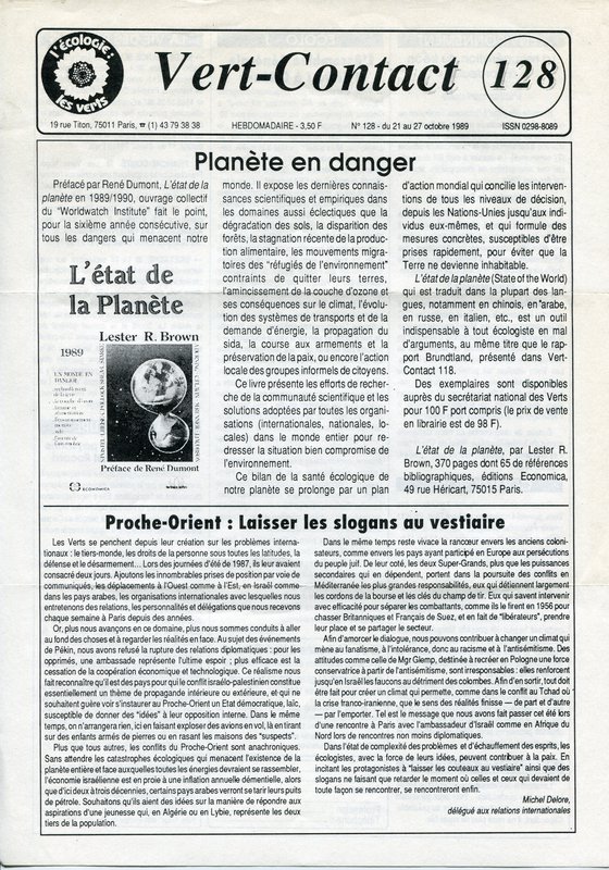 Vert Contact n°128 (1989)