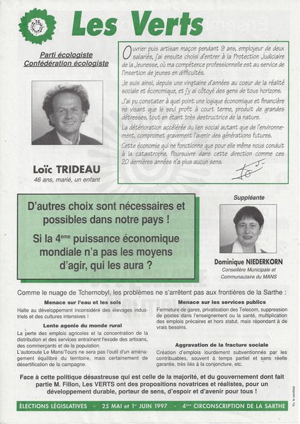 Loïc TRIDEAU (législatives 1997)