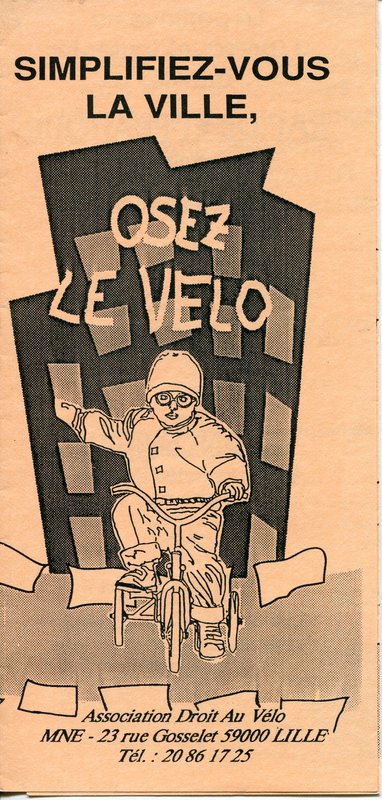 SIMPLIFIEZ-VOUS LA VILLE, OSEZ LE VELO (ca. 1990)